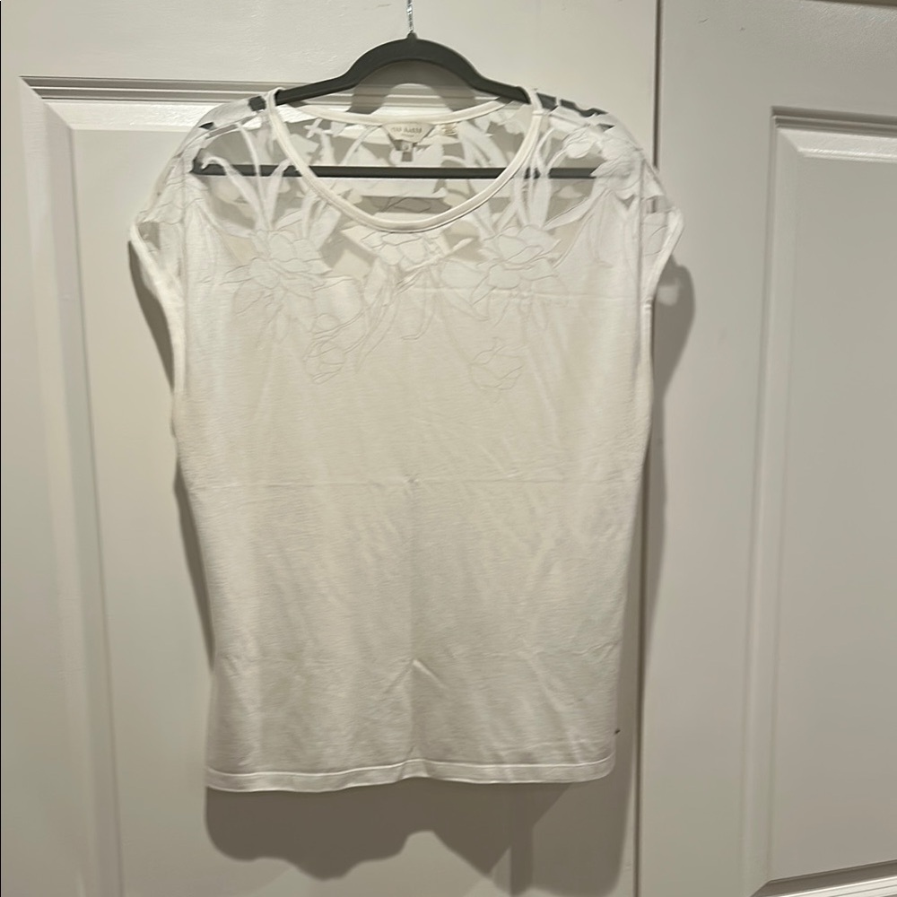 Ted Baker - Foral Cut-Out White Women's Tee